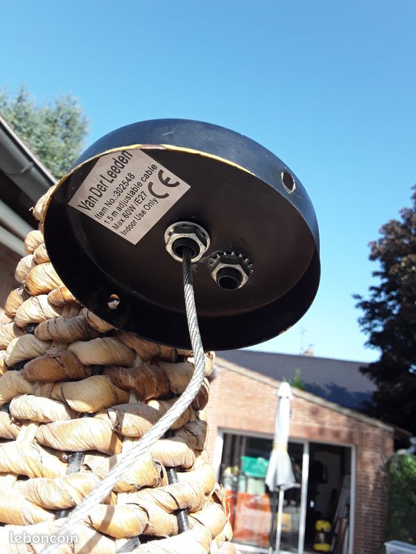 Grande suspension conique fibres de bananier (image 2)