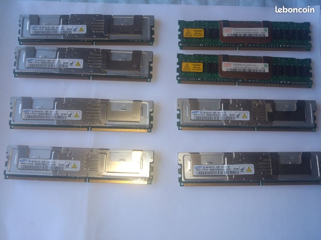 Lot de 8 Barrettes Ram pc Samsung et hunix (image 2)