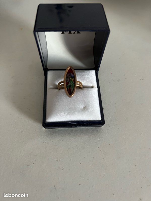 Bague Ancienne En Or 18 Carats L.Clement Limoges - Taille 59 - Style Camée - Or Jaune - Occasion