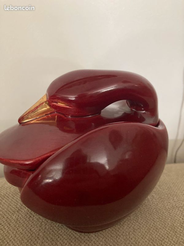 Bonbonnière cygne CAB céramique d’art, de Bordeaux, art déco (image 9)