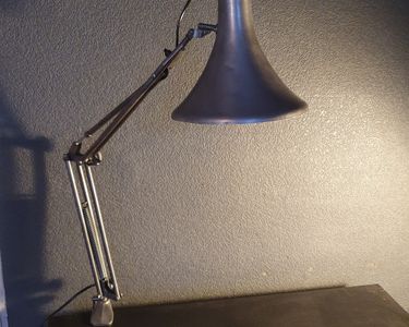 Grande Lampe d'Usine Vintage en Fonte d'Aluminium et Verre, 1950s en vente sur