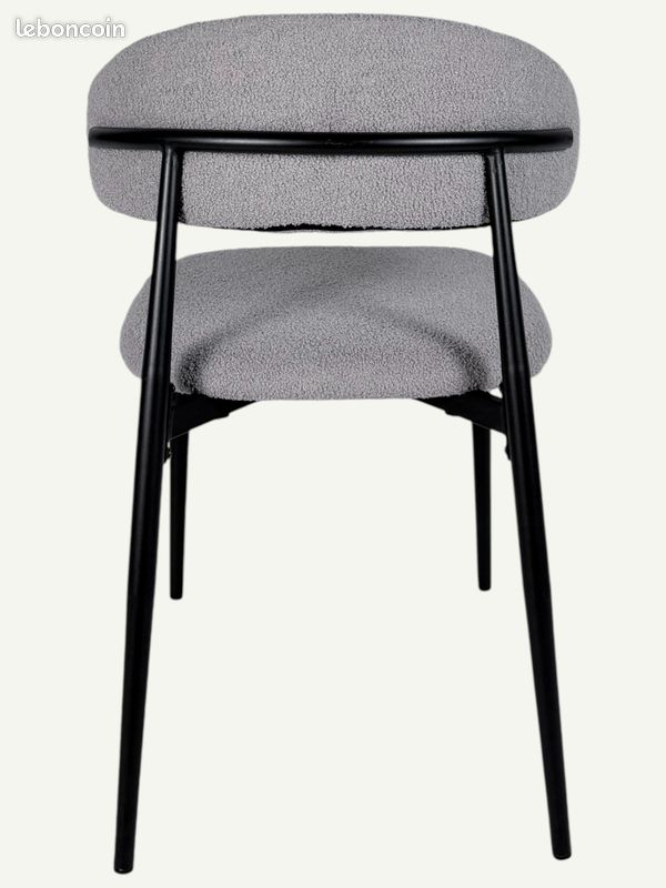 Chaise NOVA grise bouclette – tendance et confortable (image 4)