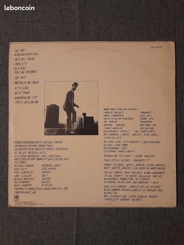 DISQUE VINYLE 33 Tours Tim Curry – Simplicity, Spain, 1981, A&M Records – AMLH 64830 (image 2)