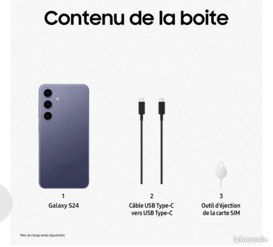 Smartphone SAMSUNG S24 IA✨️ 128GO seul (image 1)