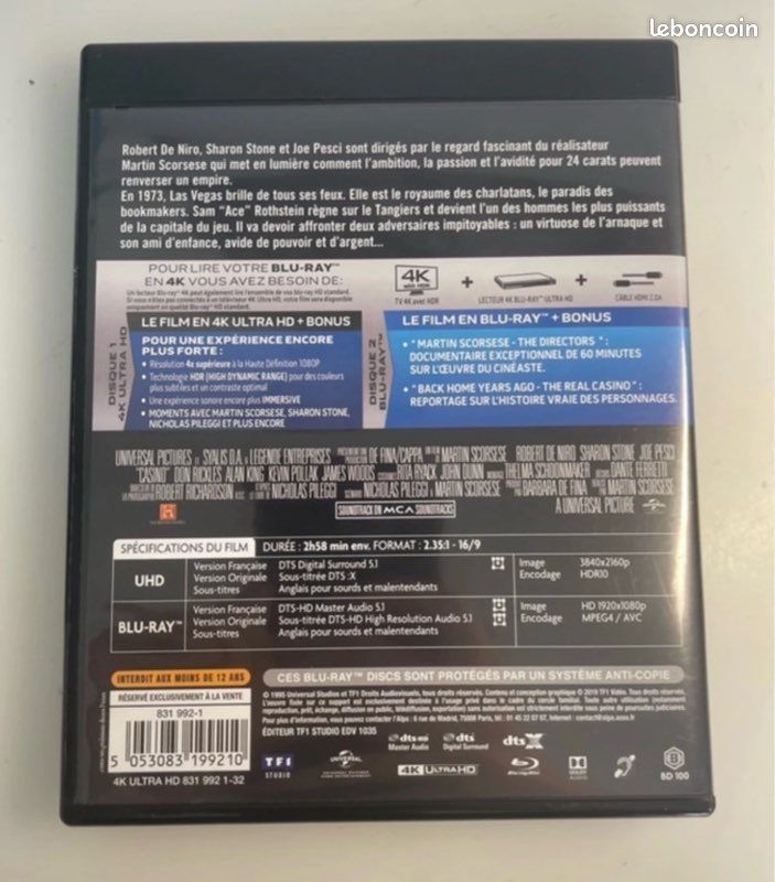 Casino 4k Ultra HD + blu ray (image 5)