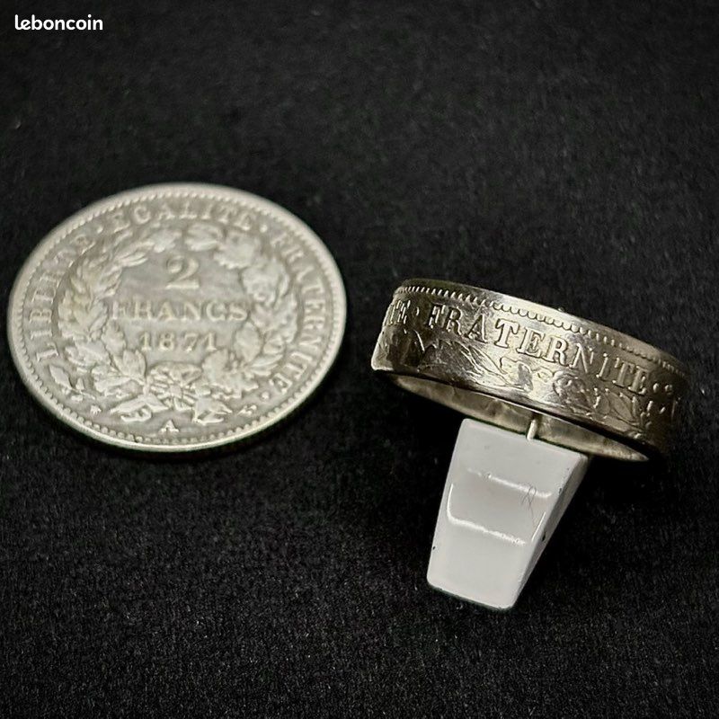 Bague Argent pièce Francs Ceres coin ring Montres Bijoux