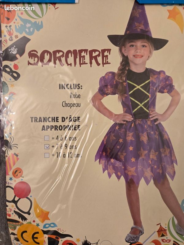 Robe violette halloween sorcière (image 3)