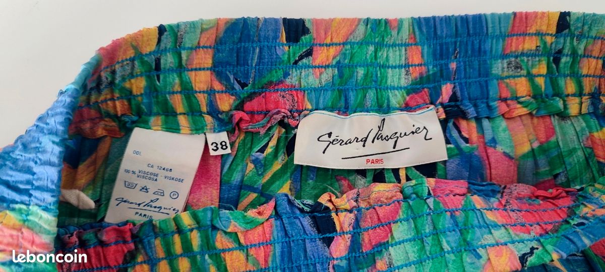 Jupe Chaude Gérard Pasquier Vintage - Taille 44/XXL - Laine Grise à Plis