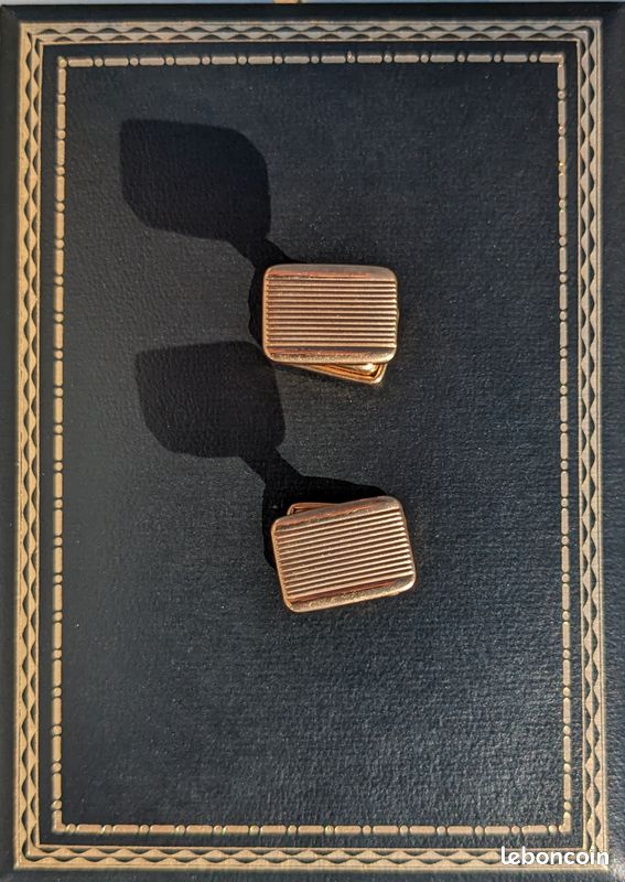 Boutons De Manchette Vintage Plaqué Or 18k Murat Poinçon *5307 - Mixte, Occasion Très Bon état
