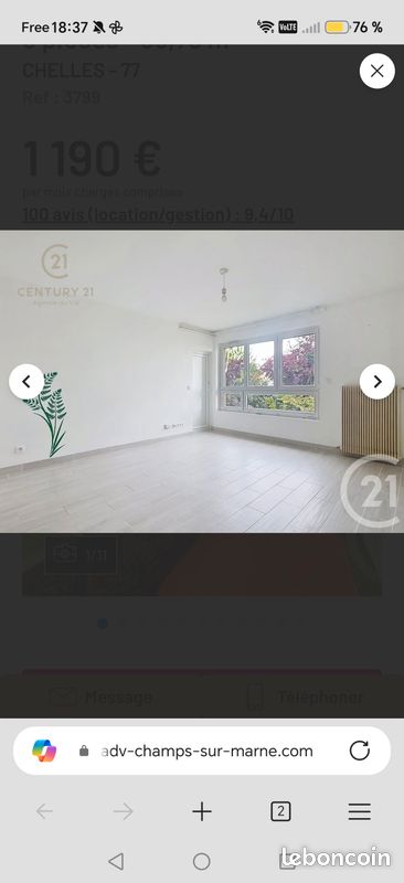 Appartement 3 pièces 56 m² · à Chelles · 56 m² · 1 190 €