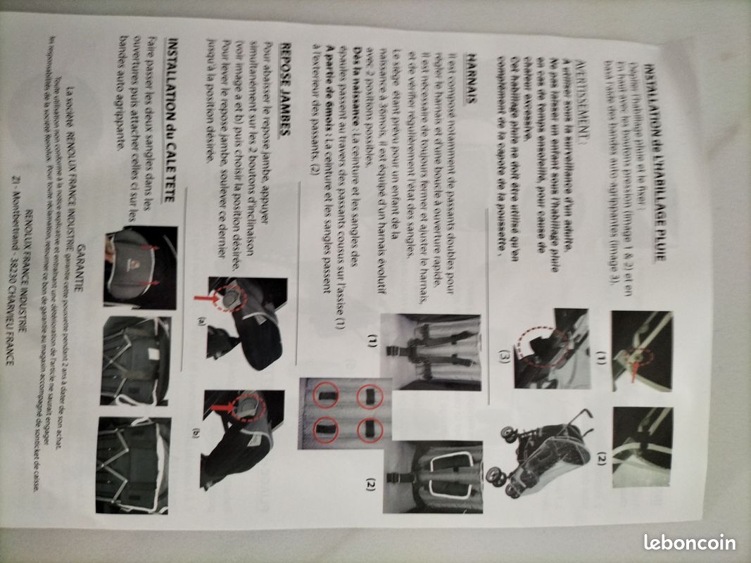 Accessoires poussette renolux housse (image 1)