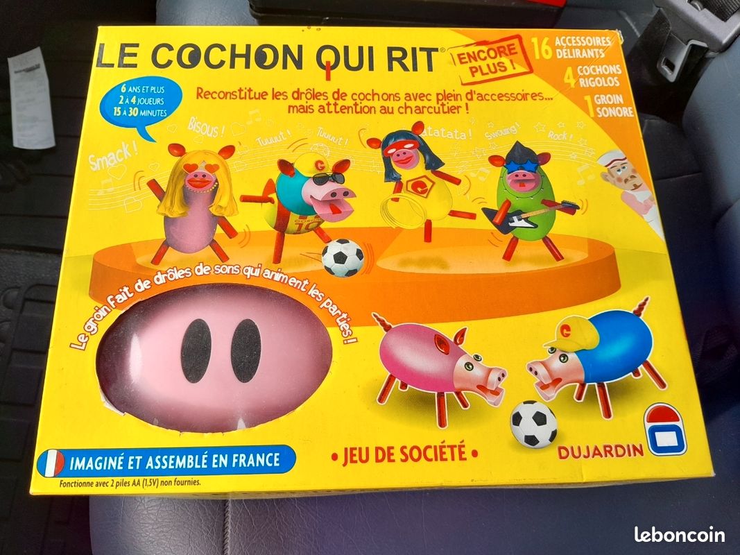 Dujardin Le Cochon Qui Rit à 4 - Jeu De Société Classique Dès 4 Ans, 2 à 4 Joueurs