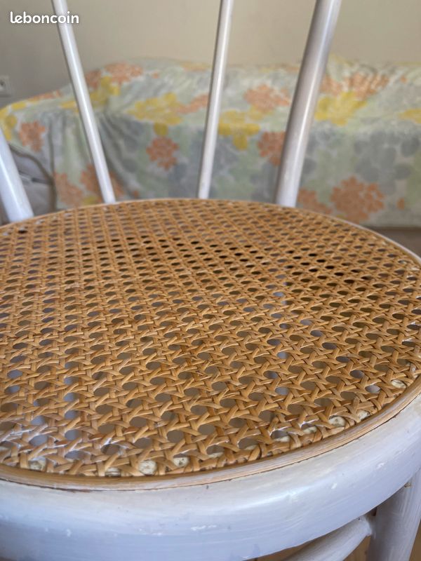 Lot de 4 chaises en canage (image 6)