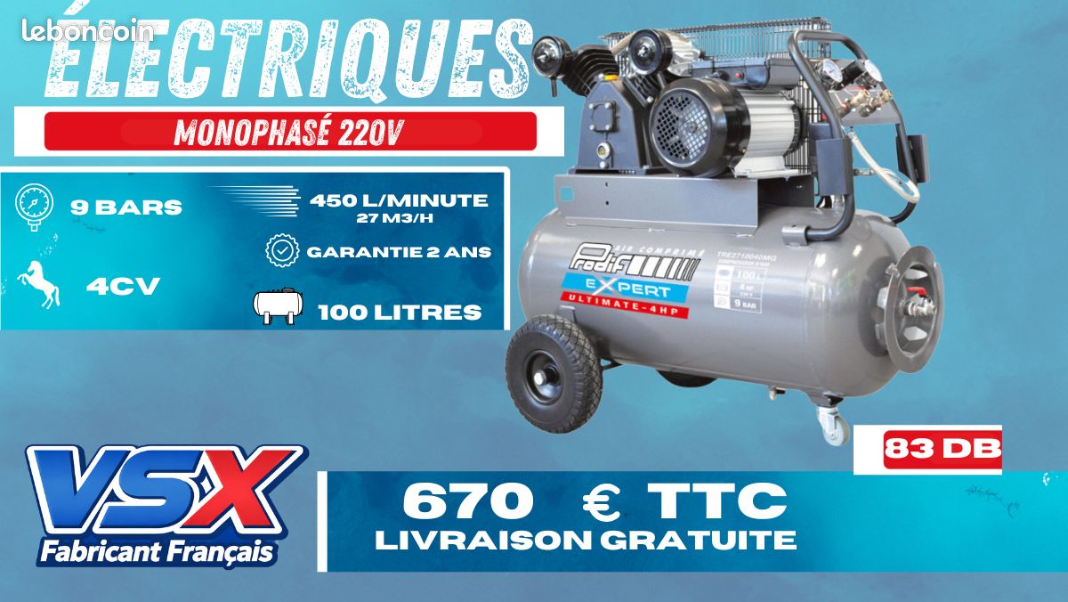 Compresseur Prodif Ultimate 4CV (image 1)