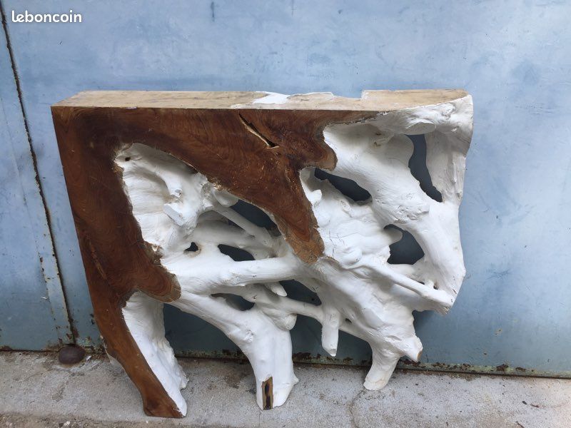 Racine de teck console table (image 4)