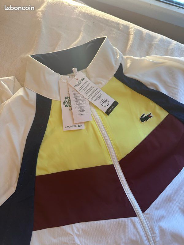 Vetement Lacoste Ensemble Lacoste Blanc Jaune Ensemble Lacoste