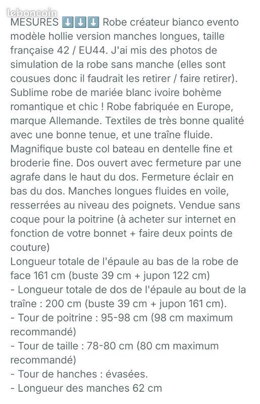 NEUVE - Robe de mariée Bianco evento Hollie taille 42 (image 17)