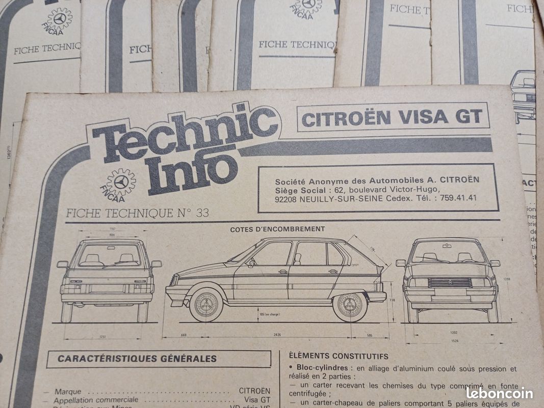 Fiche technic info voiture Francaise annee 70 - 90 (image 3)