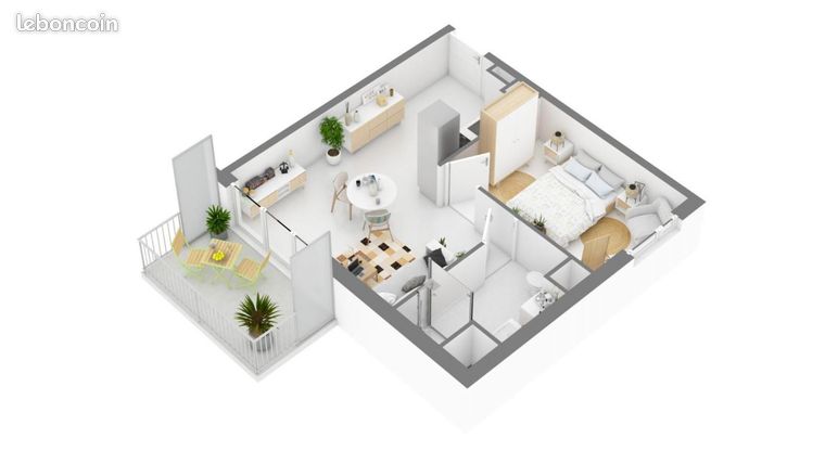 Appartement 2 pièces 41 m²