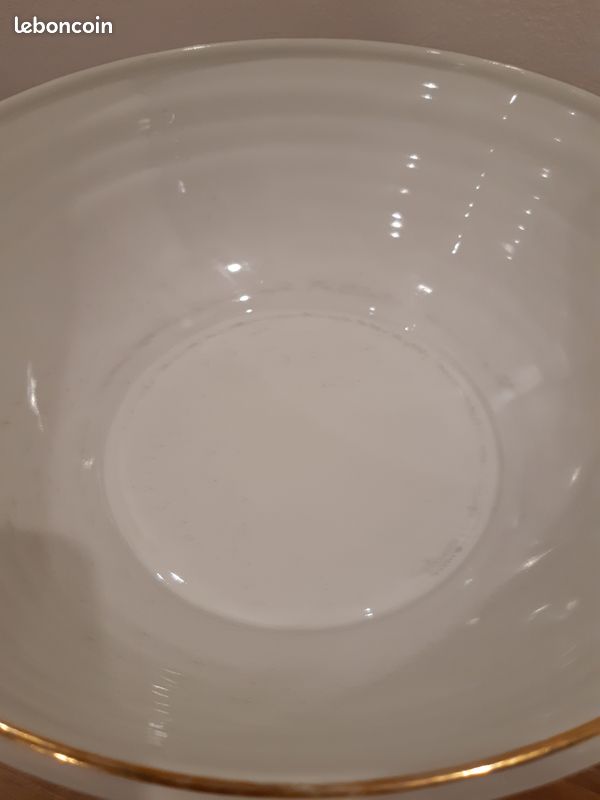 Vintage ancien plat rond creux estampillé "Véritable Porcelaine de Limoges" (image 4)