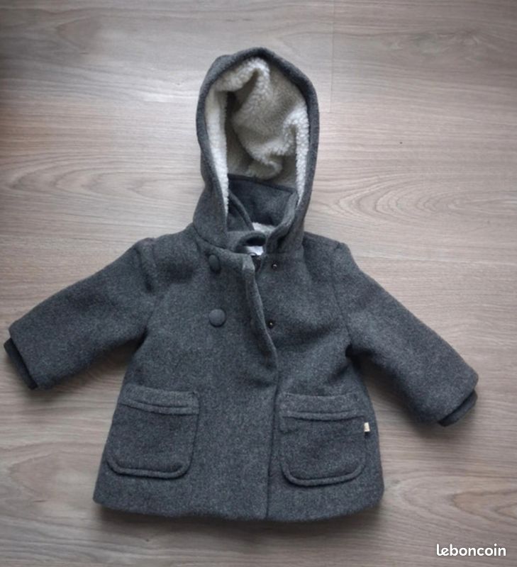 Manteau gris cadet rousselles 6mois (image 1)