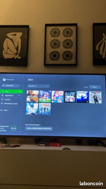 Pack Xbox One 1To Noir - Console De Salon Microsoft + Manette + Jeux Inclus, état Fonctionnel
