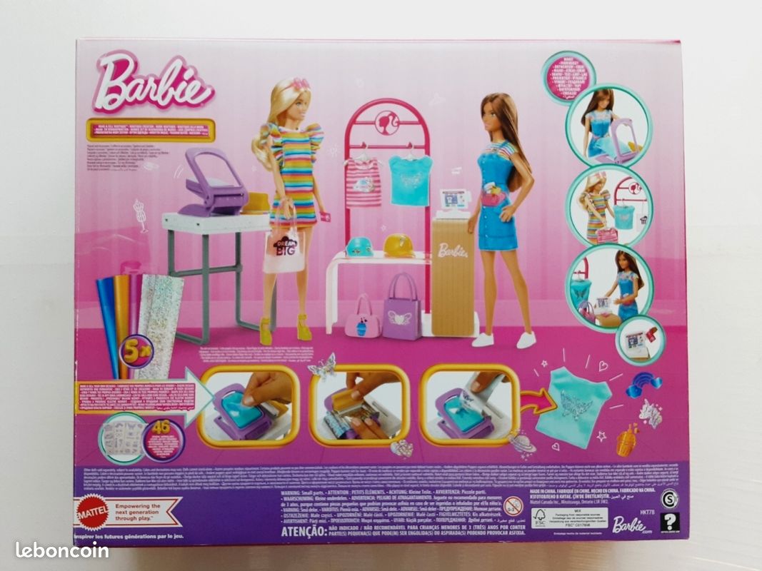 Barbie Coffret Boutique Créations avec Portant Multi Creation MATTEL Neuf scellé (image 2)