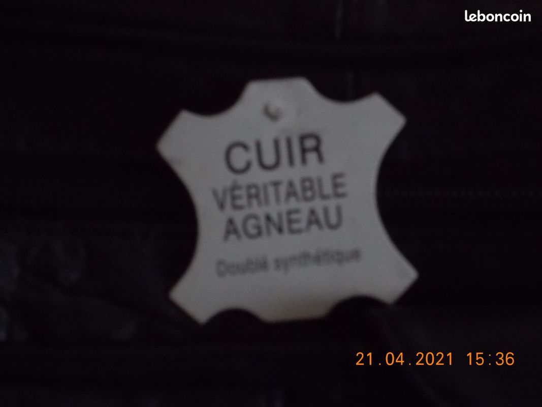 Pochette en cuir véritable agneau (image 2)
