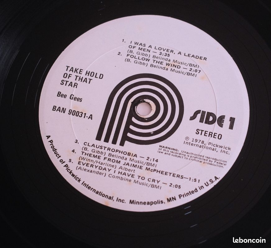 Disque vinyle " Bee Gees " (image 5)