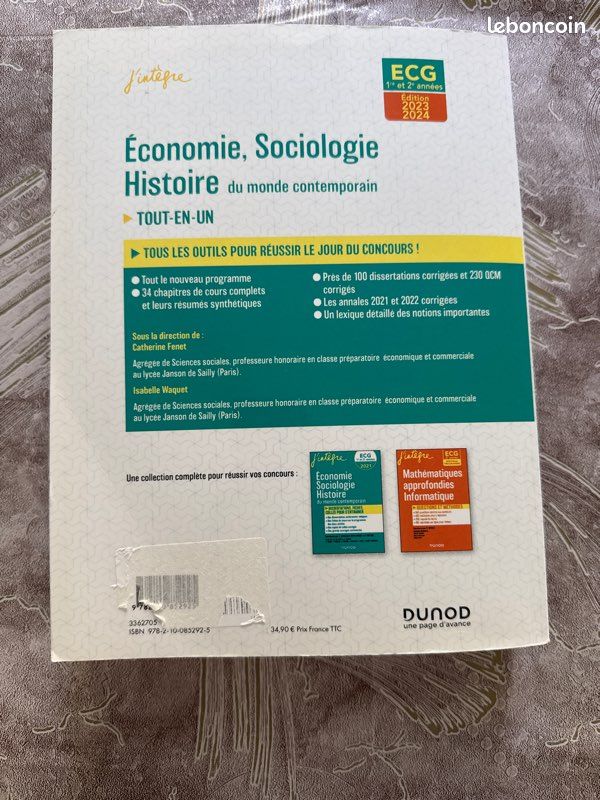 J'intègre Économie Sociologie Histoire ECG 1 et 2e (image 4)