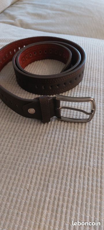 Ceinture marron cuir véritable homme 130 cm luxe noir à la mode Largeur :3.8 cm 130 cm