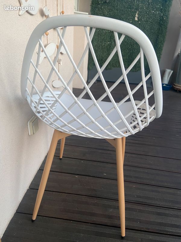 Chaise intérieure/extérieure blanche MALAGA (image 4)