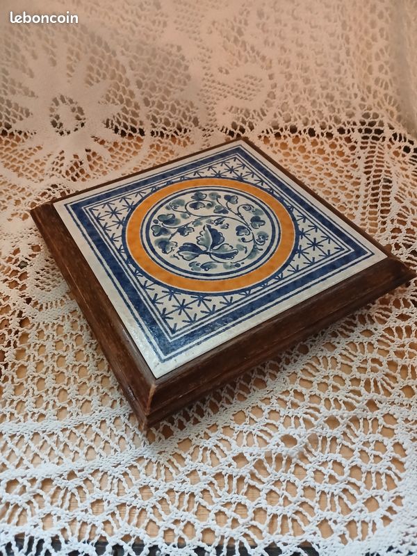 Dessous De Plat Ancien Grigny – Céramique écru, Parfait état
