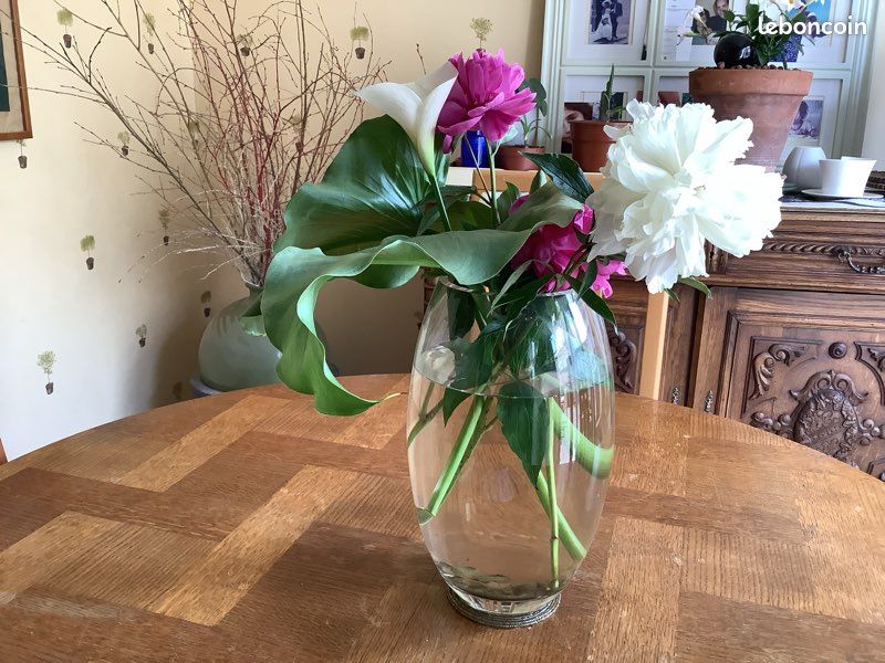 Grand vase en verre oblong hauteur 30 cm (image 13)