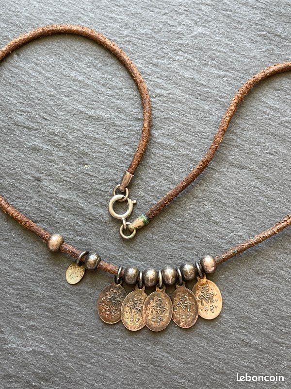Collier Vintage Zoé Coste En Argent - Bijou Ancien Bon état, Occasion