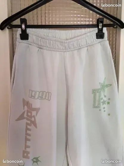 Pantalon jjogging blanc taille S femme (image 1)