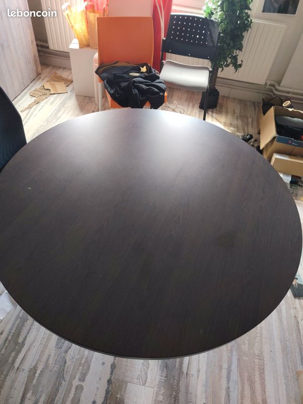 Table bois métal 120 cm (image 1)
