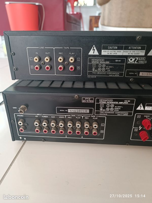 Vintage KENWOOD A-9 Stereo Integrated Amplifier Graphic Equalizer Chrome Works