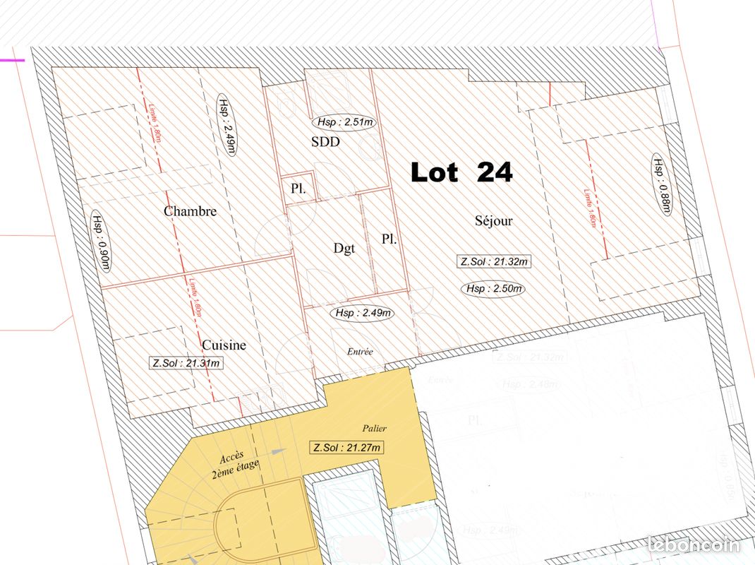 Appartement 2 pièces 50 m² · à Limoges · 50 m² · 67 000 €