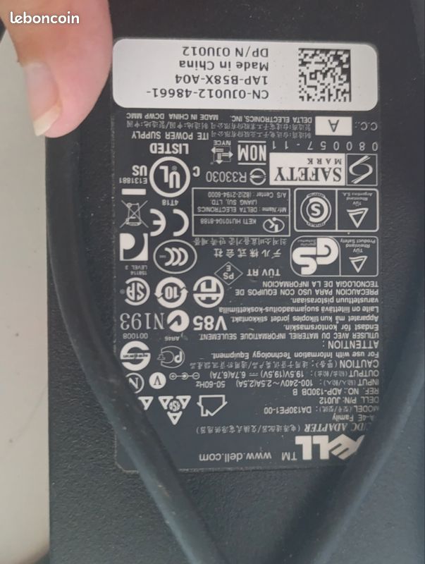 Chargeur / Alimentation d'origine Dell 130W PA-4E (19.5V 6.7A) - DA130PE1-00 / 0JU012 (image 2)