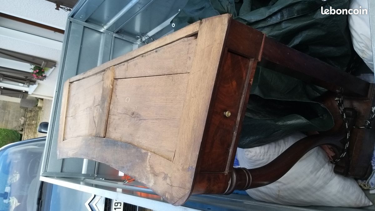 Console bois plateau marbre mais fendu dans la largeur (image 5)