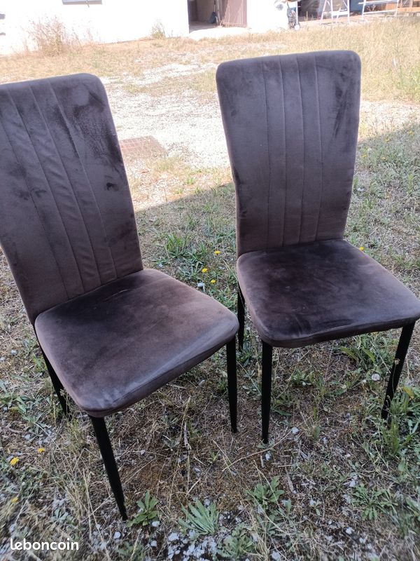 Chaise de salon en velours (image 2)