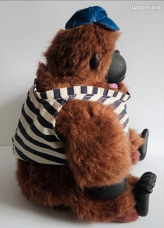 Lot De 2 Peluches Vintage Années 80 Magical Murphy - Singe/Gorille Gris - Avec Défauts (Occasion)