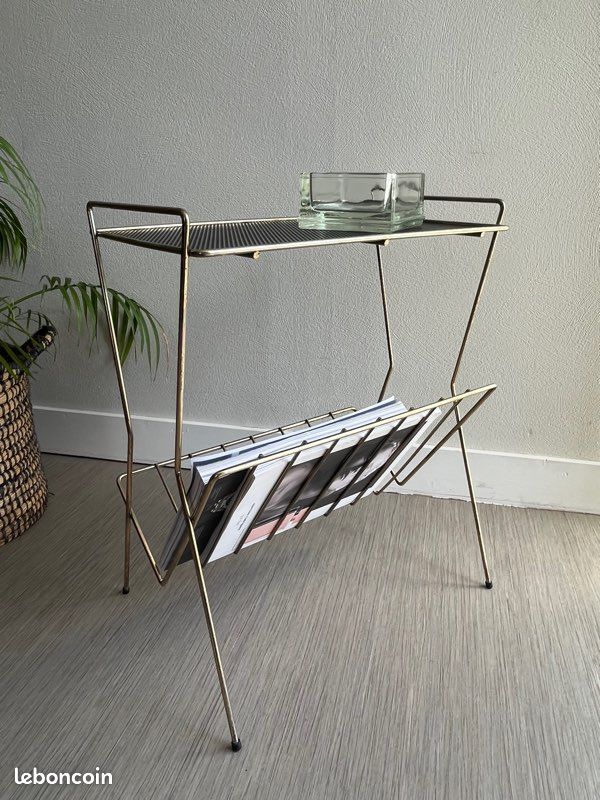 Sellette dorée / bout de canapé/ Table d’appoint vintage (image 14)