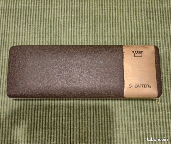 Stylo Plume Sheaffer Imperial Plaqué Or - Motif Grains D'orge - Plume En Or - Modèle P501 - Très Bon état
