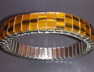 Bracelet Vintage En Œil De Tigre - Modèle N416 - Bijou Occasion