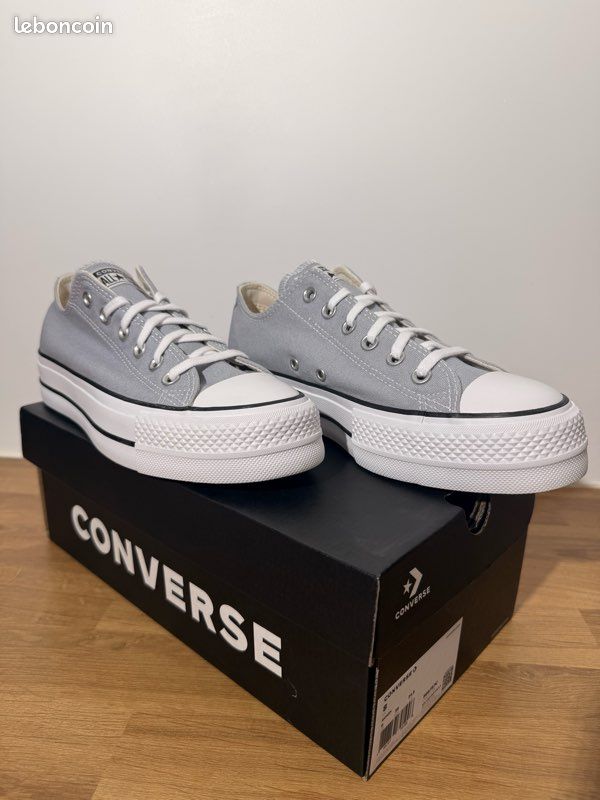 👟 Converse Chuck Taylor All Star Lift Ox Wolf Grey – Taille 39 – Réf. 566757C (image 1)