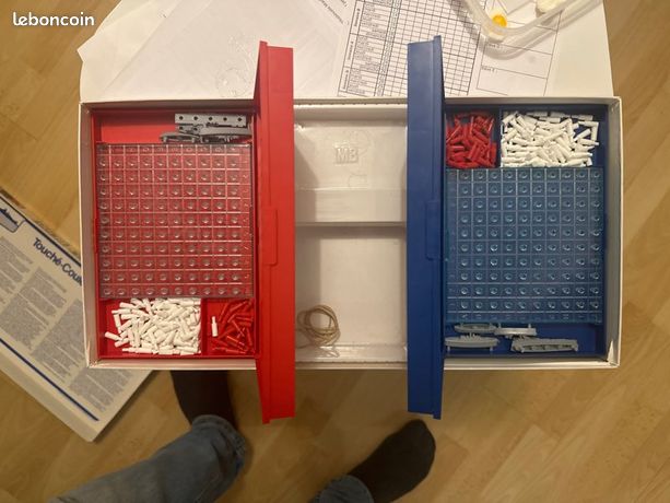 Jeu De Société Vintage Play Marine Montitoys Bataille Navale - Rare, Occasion