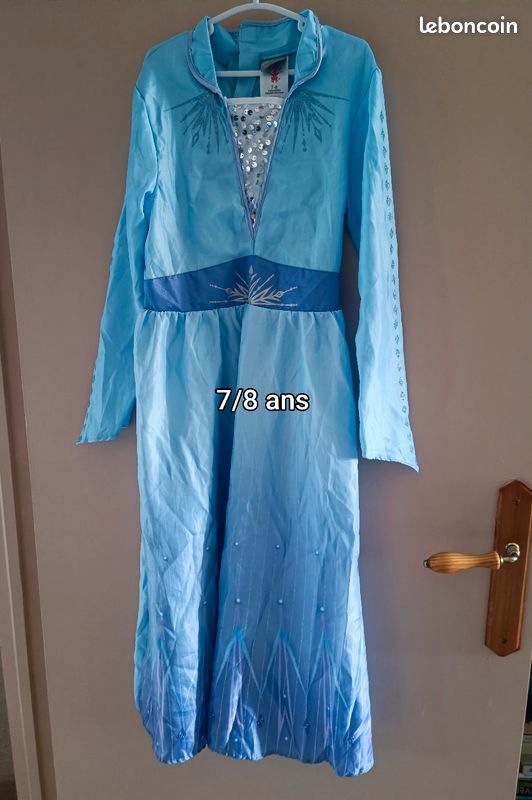 Robe costume déguisement Elsa du Disney la reine des neiges 7/8 ans (image 1)