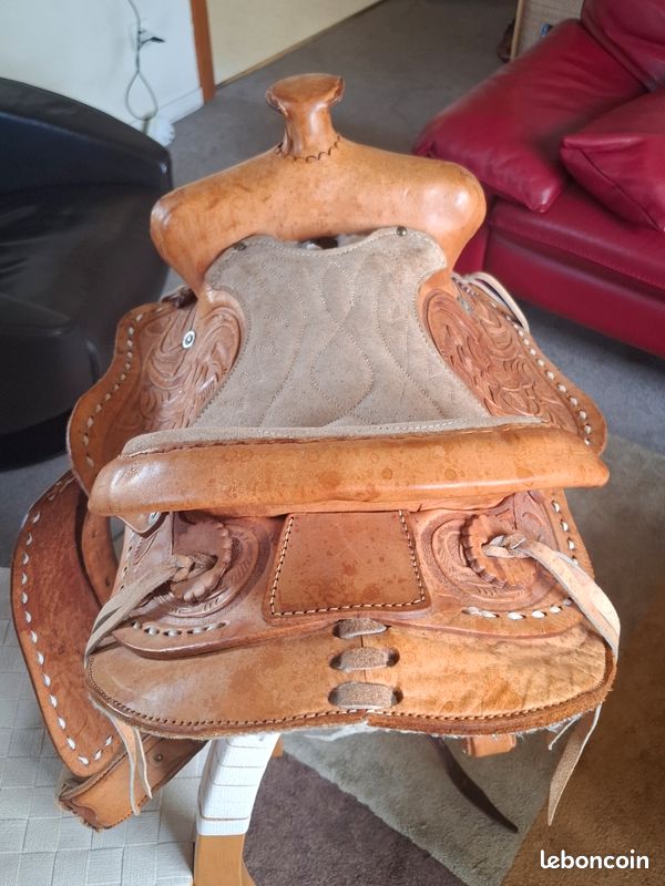 Selle de cheval mexicaine en cuir KingSaddle/chaise de style montar Charro